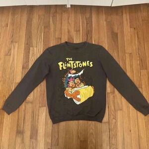 The Flintstones Men's Sweatshirt Gray Size L